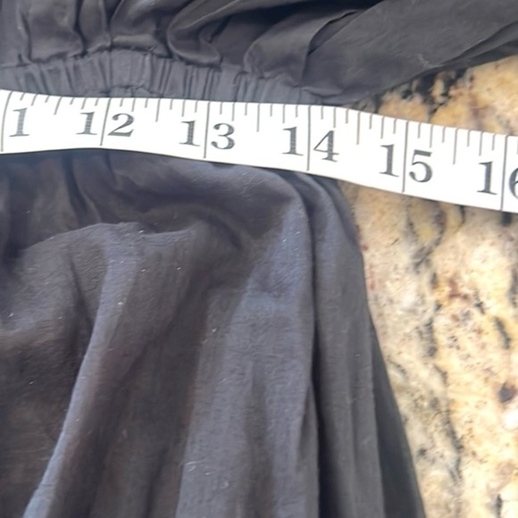 J.Crew,Year-Round Black Cotton Off-Shoulder Ruffle Tiered Midi Dress, Size XS - Picture 11 of 12